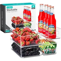 Sorbus Clear Stackable Kitchen & Fridge Storage Organizer Set