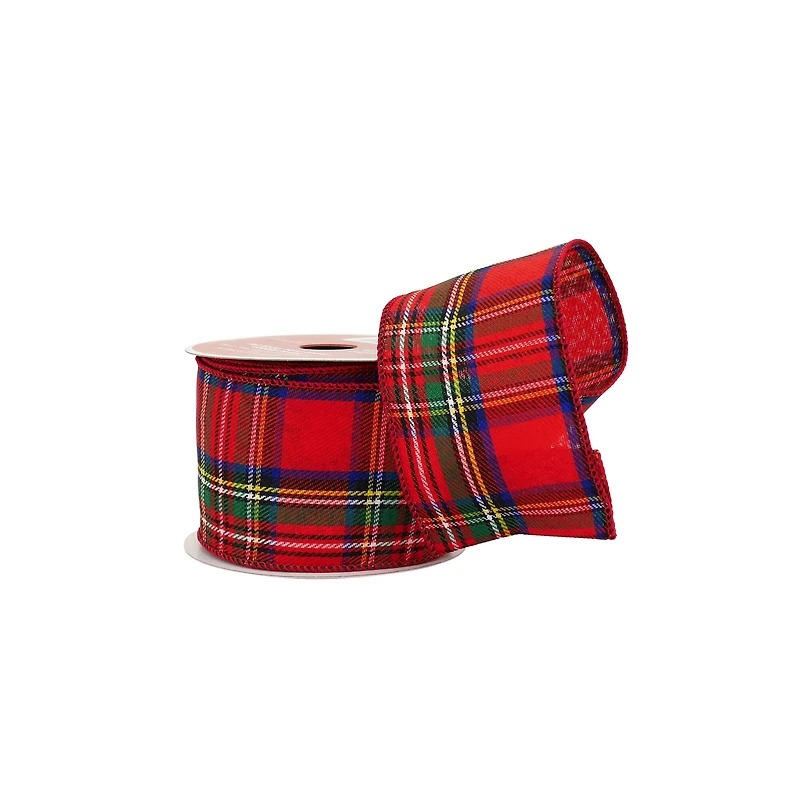 2.5" x 20ft. Tartan Wired Ribbon by Celebrate It