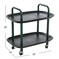 Hello Honey® Main + Mesa™ -Tier Modern Plastic and Metal Trolley