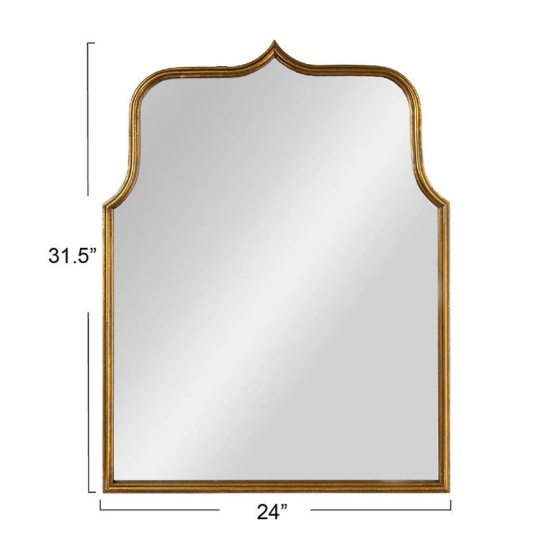 Hello Honey® Antique Goldleaf Arched Floor Length Metal Framed Wall Mirror