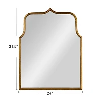 Hello Honey® Antique Goldleaf Arched Floor Length Metal Framed Wall Mirror