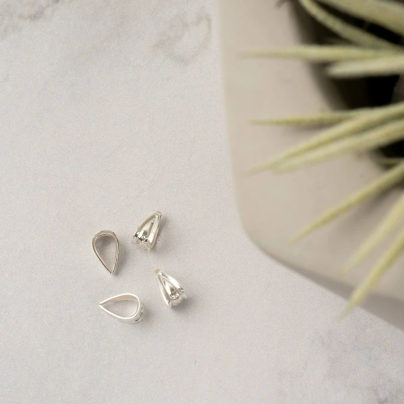 Sterling Silver Small Bails, 4ct. by Bead Landing™