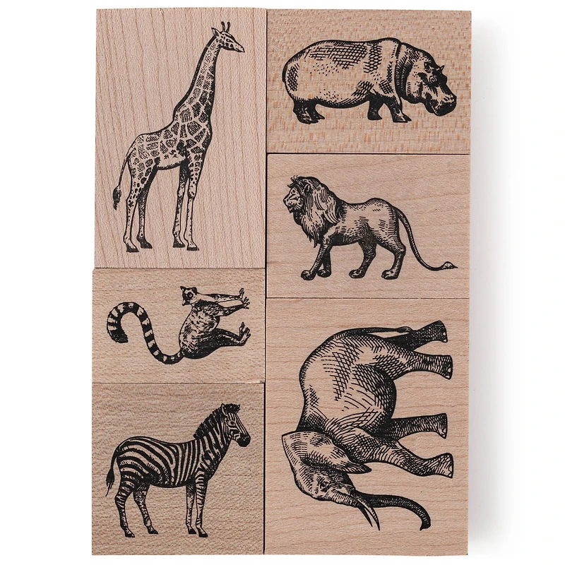 African Animals Wood Stamp Set by Recollections™