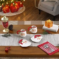 Mr. Christmas Santa Mugs & Plates Set