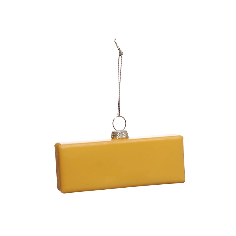 4" Yellow Butter Stick Glass Ornament by Ashland®