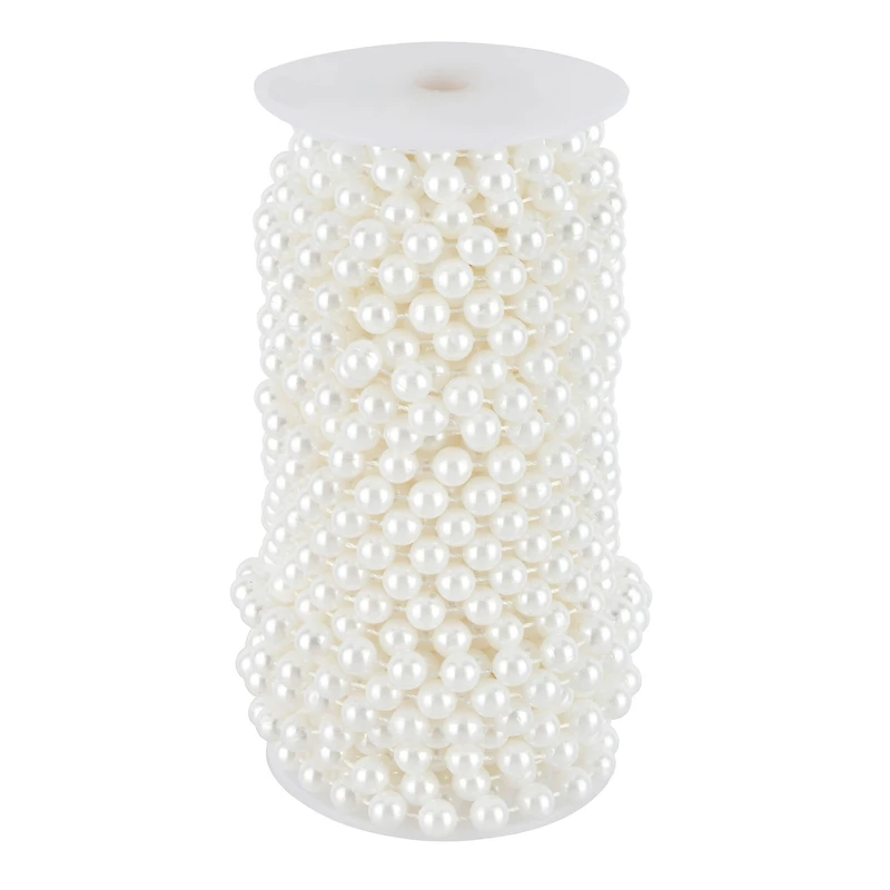 10mm White Round Plastic Pearl Bead Garland, 50ft. by Bead Landing™