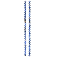 12 Packs: 2 ct. (24 total) Blue Spotted Sodalite Stone Round Beads, 4mm by Bead Landing®