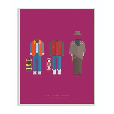 Stupell Industries Back to the Future Famous Characters Fashion Design with Frame Wall Accent