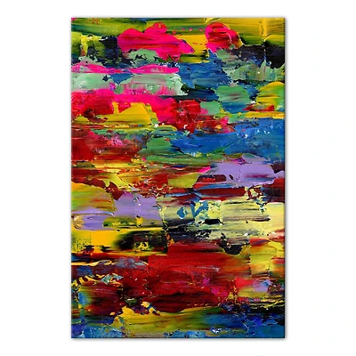 Neon Strokes 24" x 36" Canvas Wall Art