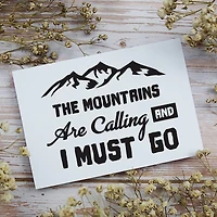 Leisure Arts® Vinyl Matte Black The Mountains Are Calling Decal