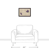 Give Grace Lavendar On Burlap 12" x 18" Black Floating Framed Canvas