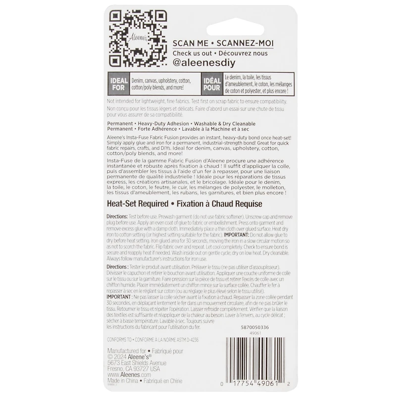 Aleene's® 4oz. Insta-Fuse Fabric Fusion® Instant Fabric Adhesive