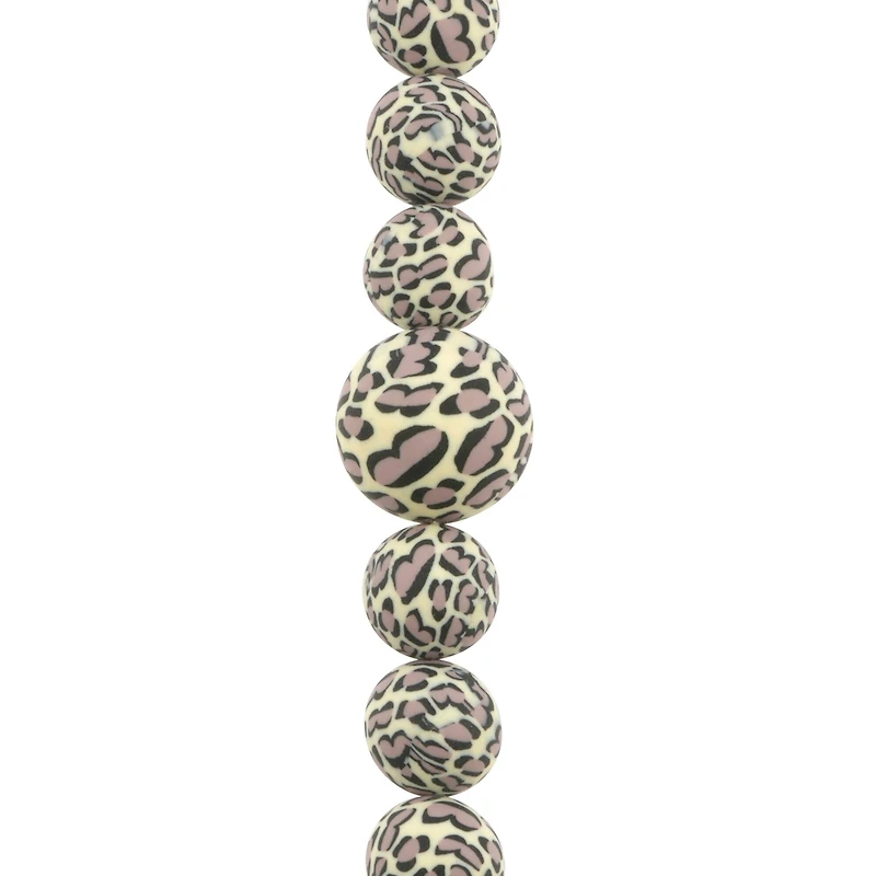 Leopard Clay Round Beads by Bead Landing™