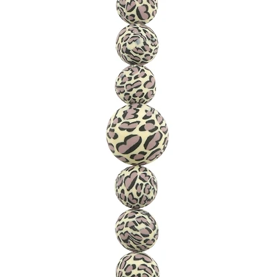 Leopard Clay Round Beads by Bead Landing™
