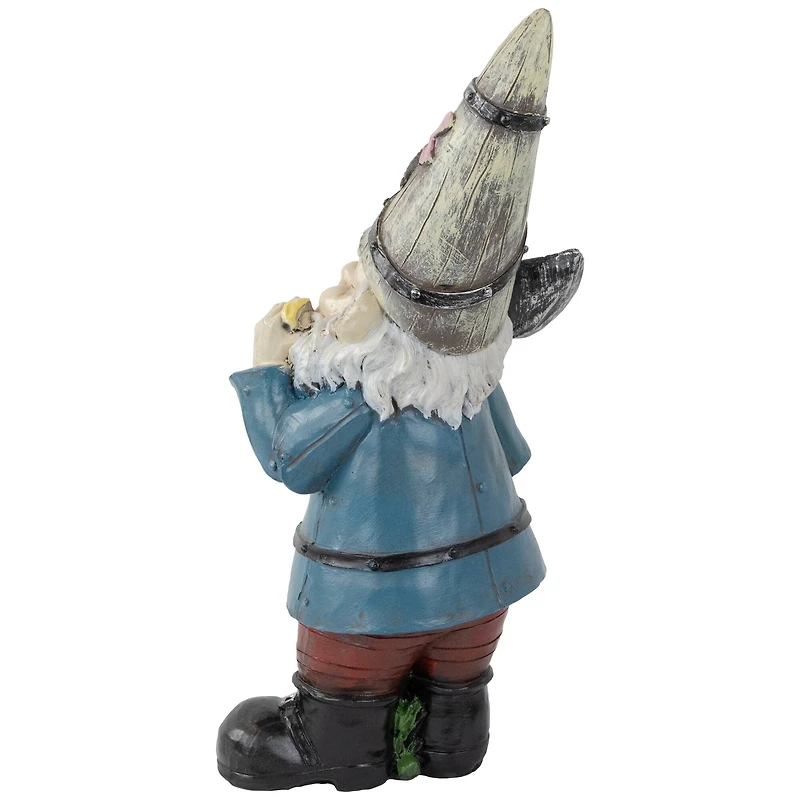 15.25" Gnome with Shovel Outdoor Garden Statue