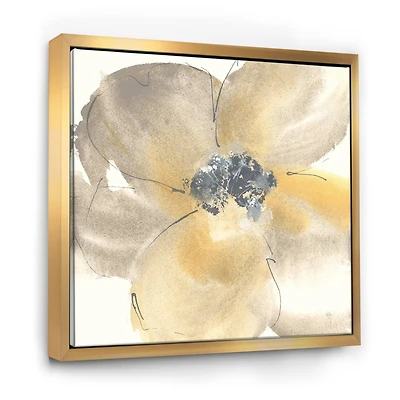 Designart - Galm Flower Tones II - Traditional Framed Canvas