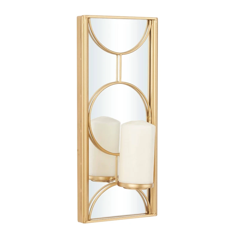 CosmoLiving by Cosmopolitan Gold Metal Modern Wall Sconce
