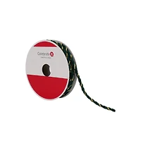 4mm x 30ft. Green & Gold Cord Ribbon by Celebrate It®