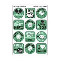 TREND Enterprises® Pickleball DILL-ight, Dill Pickle Scent Scratch n Sniff Stinky Stickers®, 1.25" 6 Packs of 48
