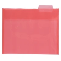 JAM Paper 8.5" x 11" Plastic File Folders, 6ct.