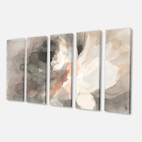Designart - Abstract Peony Grey
