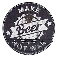 14" Make Beer Not War Wall Mounted Bottle Opener