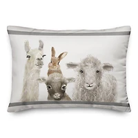 Baby Barn Animals 14" x 20" Throw Pillow