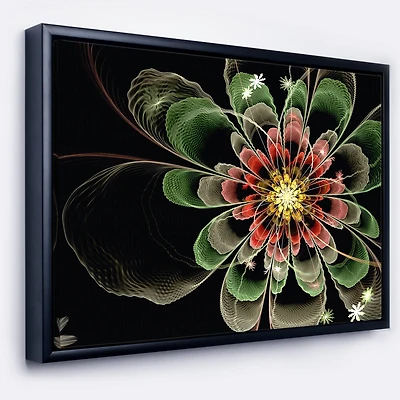 Designart - Abstract Green Fractal Flower