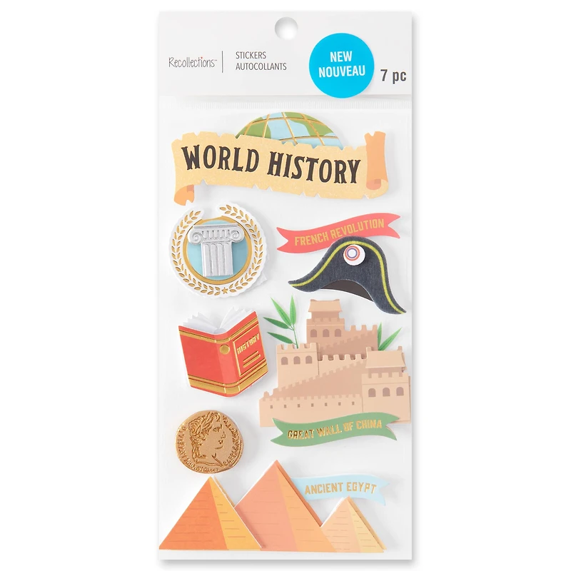 World History Dimensional Stickers by Recollections™