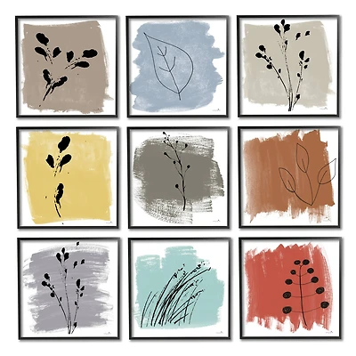 Stupell Industries Abstract Plants Expressive Modern Botanicals Paint Stroke Pattern Framed Wall Art