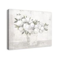 White Hydrangeas 30" x 24" Canvas Wall Art