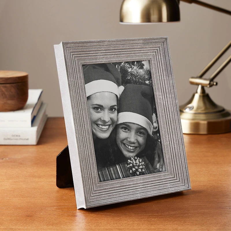 Expressions™ 5" x 7" Gray Ribbed Frame by Studio Décor®