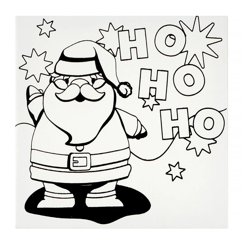 Santa Flocked Canvas Kit by Creatology™