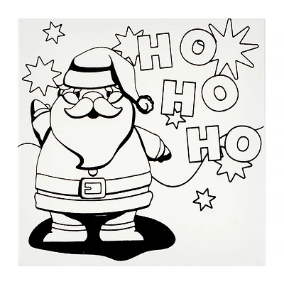 Santa Flocked Canvas Kit by Creatology™