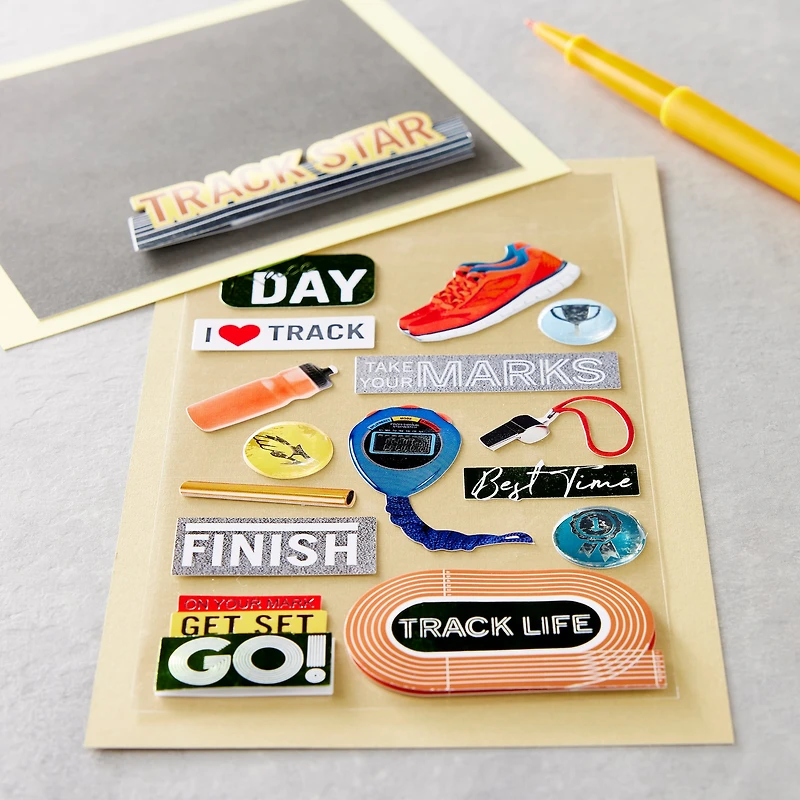 Track Star Dimensional Stickers by Recollections™