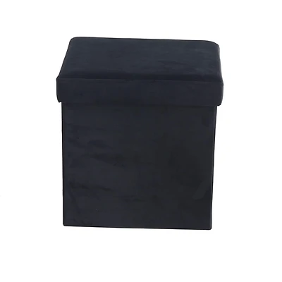 17" Modern Fabric Storage Stool