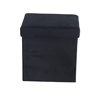 17" Modern Fabric Storage Stool