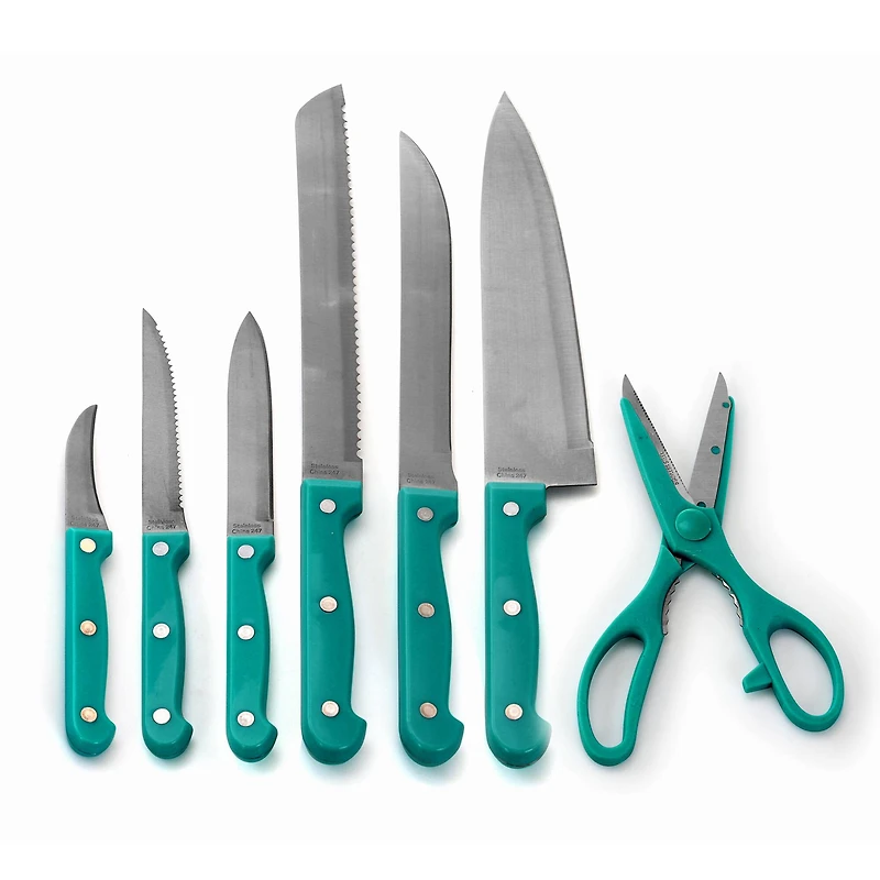 MegaChef Teal 14 Piece Cutlery Set