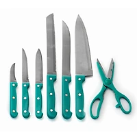 MegaChef Teal 14 Piece Cutlery Set