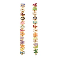 Gold Mixed Enamel Metal Alphabet Beads by Bead Landing™
