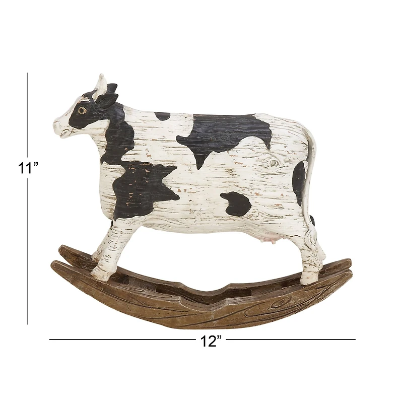 12" Farmhouse Cow Sculpture