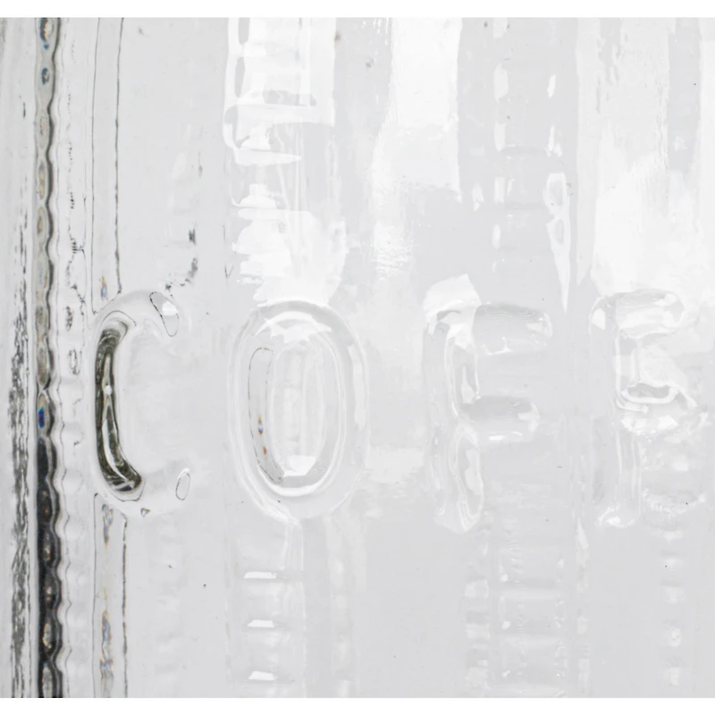 Hello Honey Coffee Embossed Glass Jar with Metal Lid
