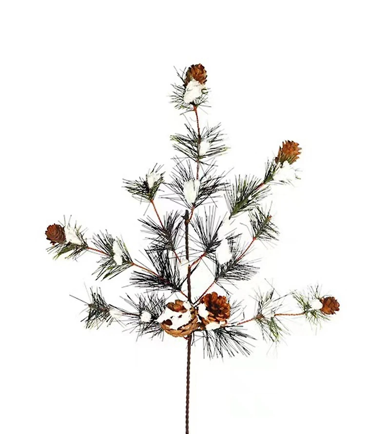 20" Snowy Pine Leaf & Pinecone Sprays, 6ct.