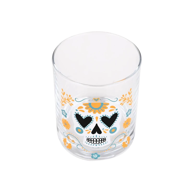 9oz. Day of the Dead Sugar Skull Whiskey Glass by Ashland®