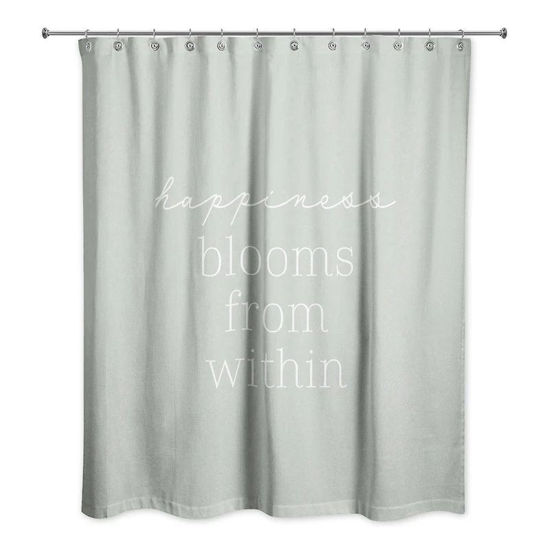 Happiness from Sage 71" x 74" Shower Curtain