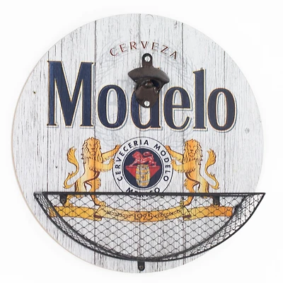14" Modelo Beer Bottle Opener & Cap Catcher Wall Décor