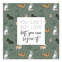 Rescue Cat Canvas Wall Art