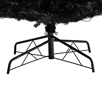 10ft. Pre-Lit Black Artificial Christmas Tree, Clear LED Lights