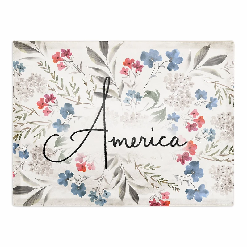 Floral America Poly Twill Placemat