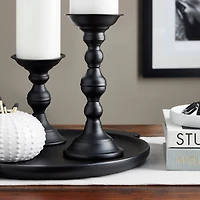 6 Pack: 9.45" Black Metal Candle Holder by Ashland®